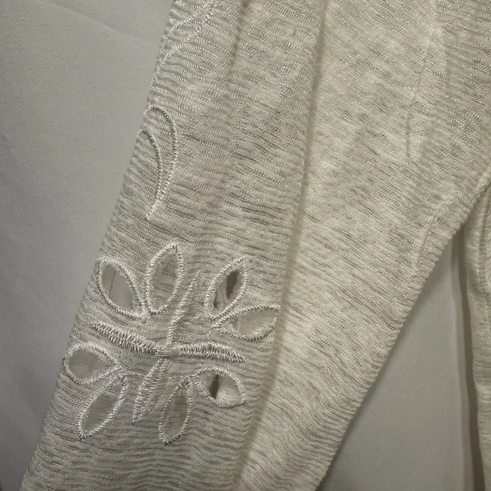 Free People White Embroidered Long Sleeve Top - Picture 2 of 3
